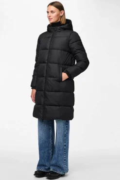 Abrigo acolchado capucha bolsillos