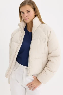 Abrigo acolchado con cremallera