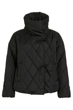 Abrigo acolchado cuello chimenea