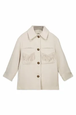 Abrigo corto con flecos