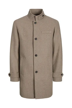 Abrigo corto de lana con cuello alto