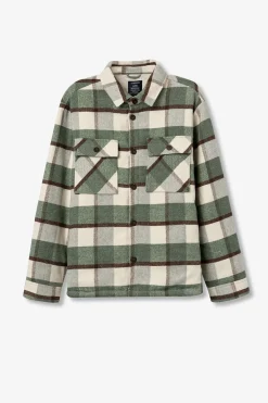 Abrigo de cuadros con lana