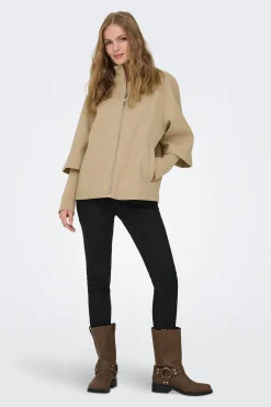 Abrigo de pa&ntilde;o cremallera