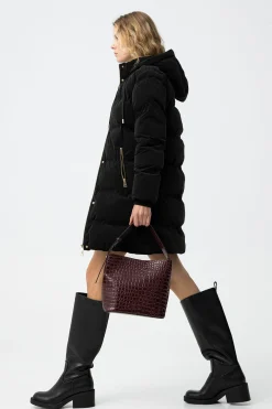 Abrigo largo acolchado