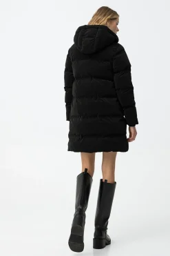 Abrigo largo acolchado