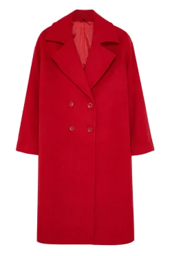 Abrigo largo oversize de lana