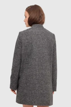 Abrigo Textura Con Cremallera