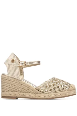 Alpargata Cu&ntilde;a Trenzado Metalizado