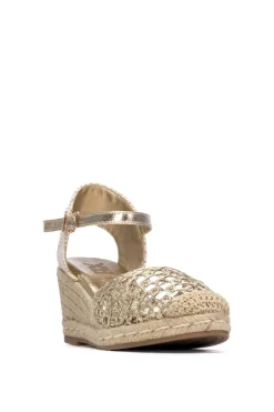 Alpargata Cu&ntilde;a Trenzado Metalizado