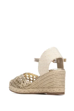 Alpargata Cu&ntilde;a Trenzado Metalizado