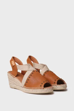 Alpargata de cu&ntilde;a media de piel