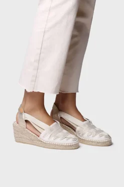 Alpargata de cu&ntilde;a media con cintas