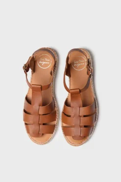 Alpargata plana de piel