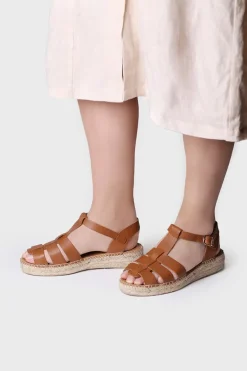 Alpargata plana de piel