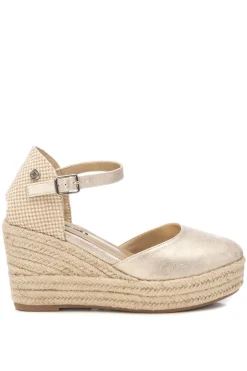 Alpargatas metalizadas cuña