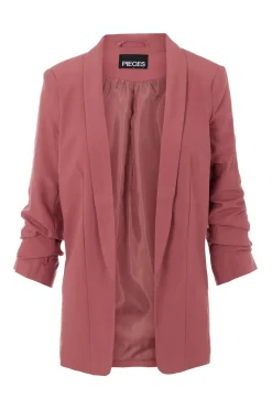 Americana manga 3/4 con detalle solapa y manga fruncida. Sin botones.