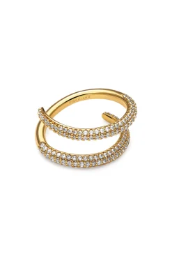 Anillo Doble Scarlett Ba&ntilde;o Oro