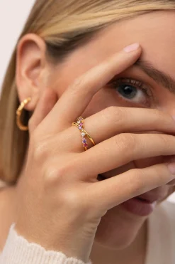 Anillo Estelar Cross Ba&ntilde;o oro