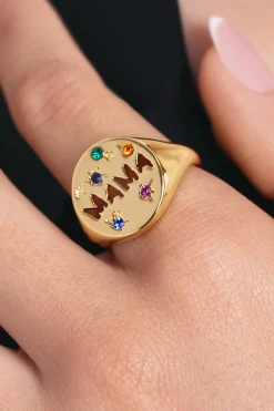 Anillo Mam&aacute; Ba&ntilde;o Oro