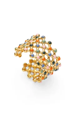 Anillo Mini Bomb Enamel Acer Oro