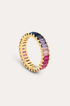 Anillo Sia Berries Plata Ba&ntilde;o Oro