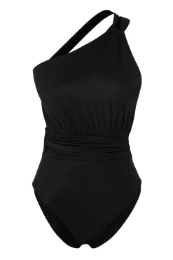 Ba&ntilde;ador asim&eacute;trico fruncido