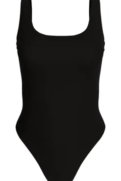 Bañador liso logo espalda escotada