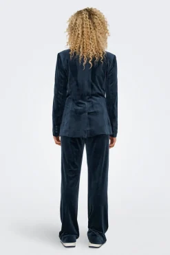 Blazer cruzada de terciopelo