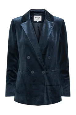 Blazer cruzada de terciopelo