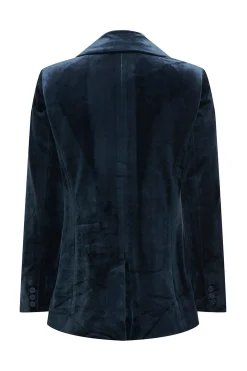 Blazer cruzada de terciopelo