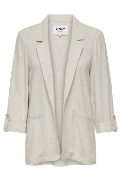 Blazer de manga 3/4 remangada