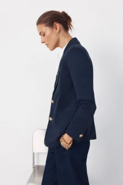 Blazer de punto piqu&eacute;