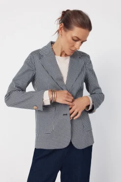 Blazer de punto piqu&eacute;