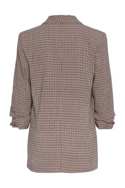 Blazer estampada floral con manga tres cuartos