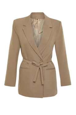 Blazer oversize anudada