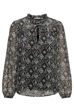 Blusa de gasa estampada