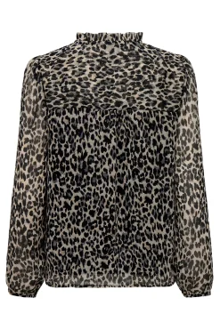 Blusa de gasa estampada