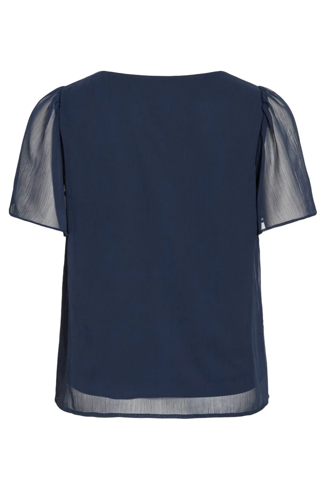 Blusa de manga corta de gasa