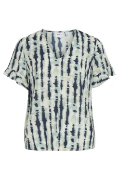 Blusa de manga volante con viscosa