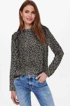 Blusa estampada manga larga
