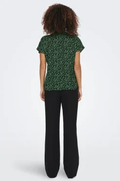 Blusa manga corta lino