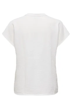 Blusa manga corta lino