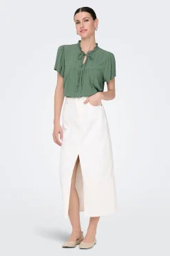 Blusa manga corta plumeti