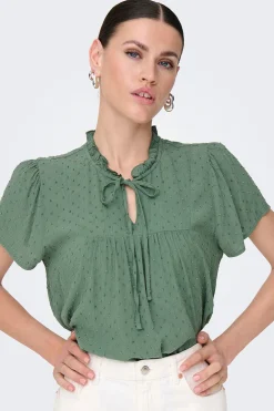 Blusa manga corta plumeti