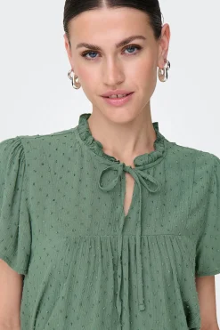 Blusa manga corta plumeti