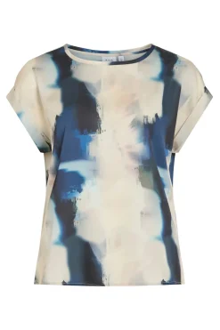 Blusa manga corta satinada