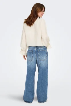 Blusa manga larga fluida