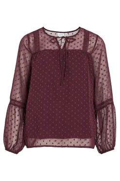 Blusa manga larga plumeti