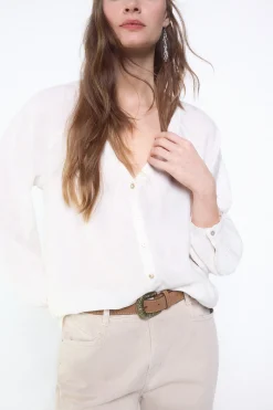 Blusa plisada fluida