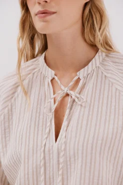 Blusa rayas cordon
